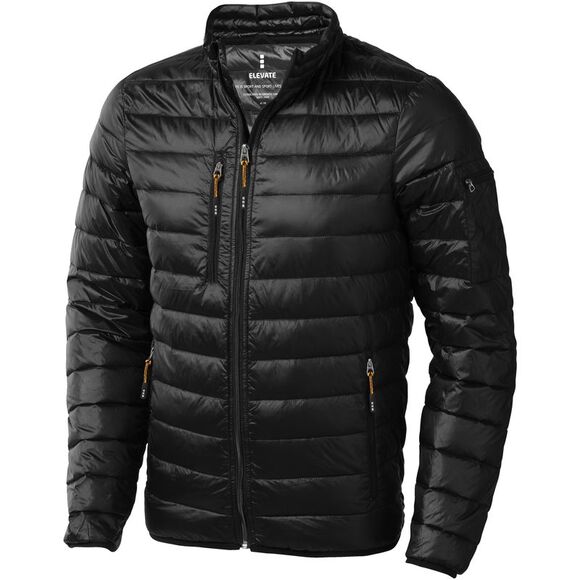 Elevate Mens Scotia Light Down Jacket / Solid Black